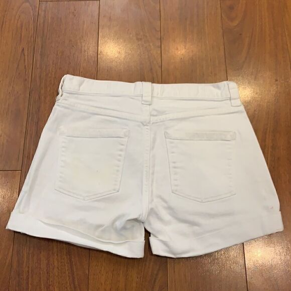 J. Crew White Denim Cuffed Shorts Size 24 - Picture 3 of 6